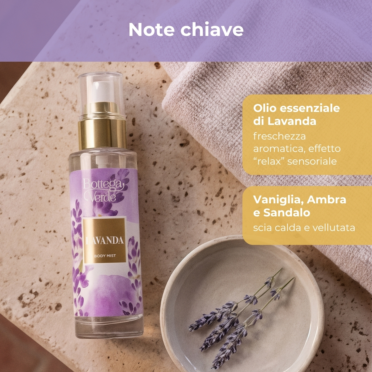 Lavanda - Body mist con olio essenziale di Lavanda