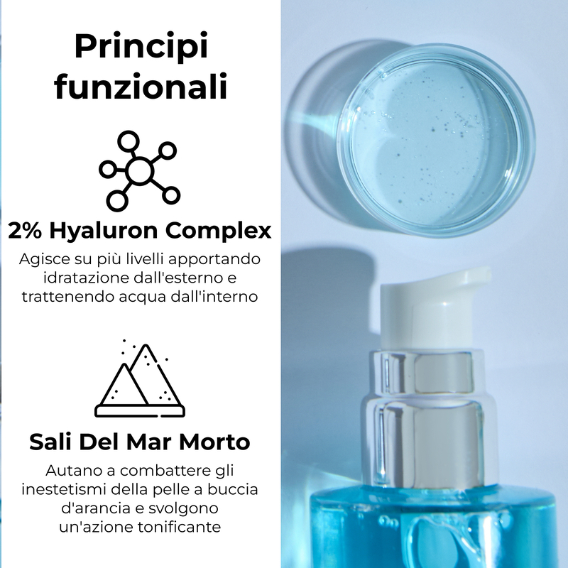 Mar Morto - Siero gel booster di idratazione - con Hyaluron Complex e Sali del Mar Morto - idratazione immediata e prolungata