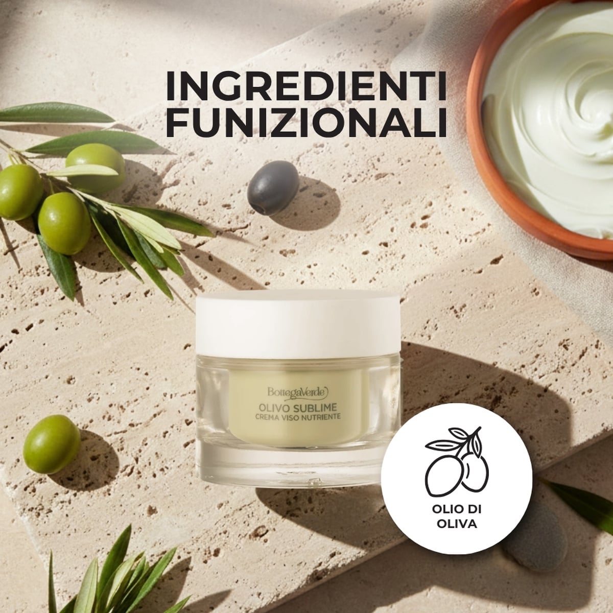 Olivo Sublime - Crema viso - ricarica - nutriente emolliente - con olio di Oliva iperfermentato - pelli normali o secche