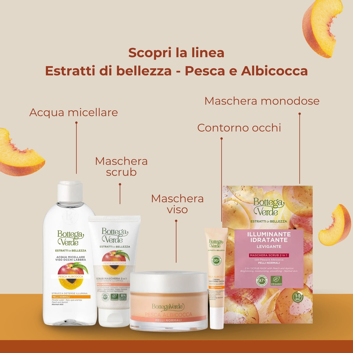 Crema fresca idratante - Pesca e Albicocca - idrata sublima - pelli normali
