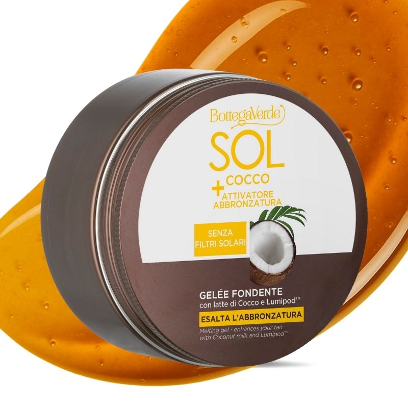 SOL Cocco + Attivatore di abbronzatura - Gelée fondente - esalta l'abbronzatura - con latte di Cocco e Lumipod<TM/>- senza filtri solari