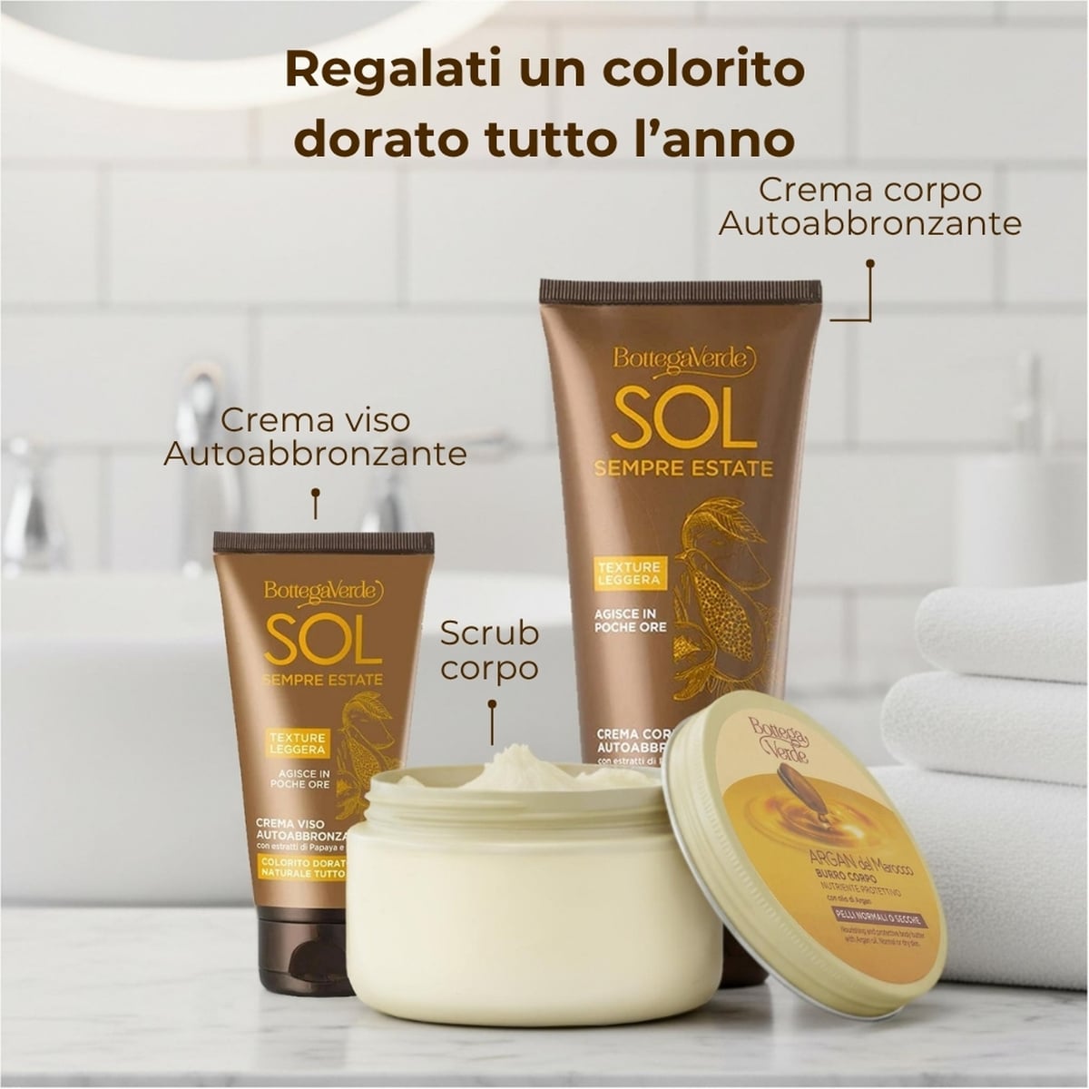 SOL Sempre Estate - Crema corpo autoabbronzante con estratti di Papaya e Mango - colorito dorato e naturale tutto l'anno