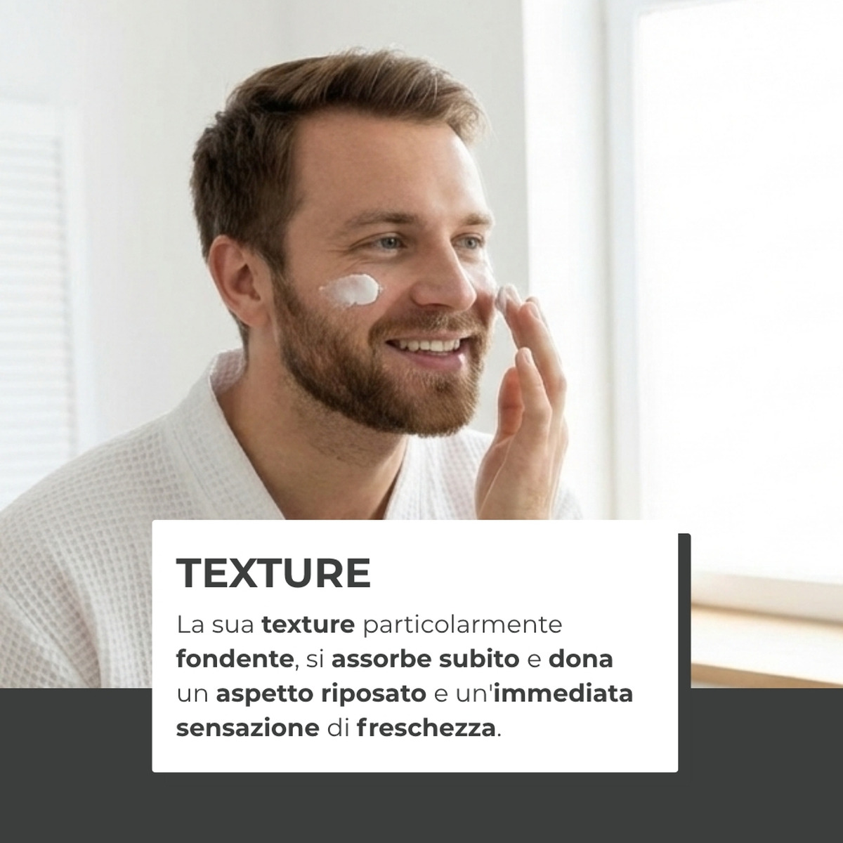 UOMO+ skincare - Crema viso - antirughe energizzante - con acido Ialuronico ed estratto di Guaran&agrave;