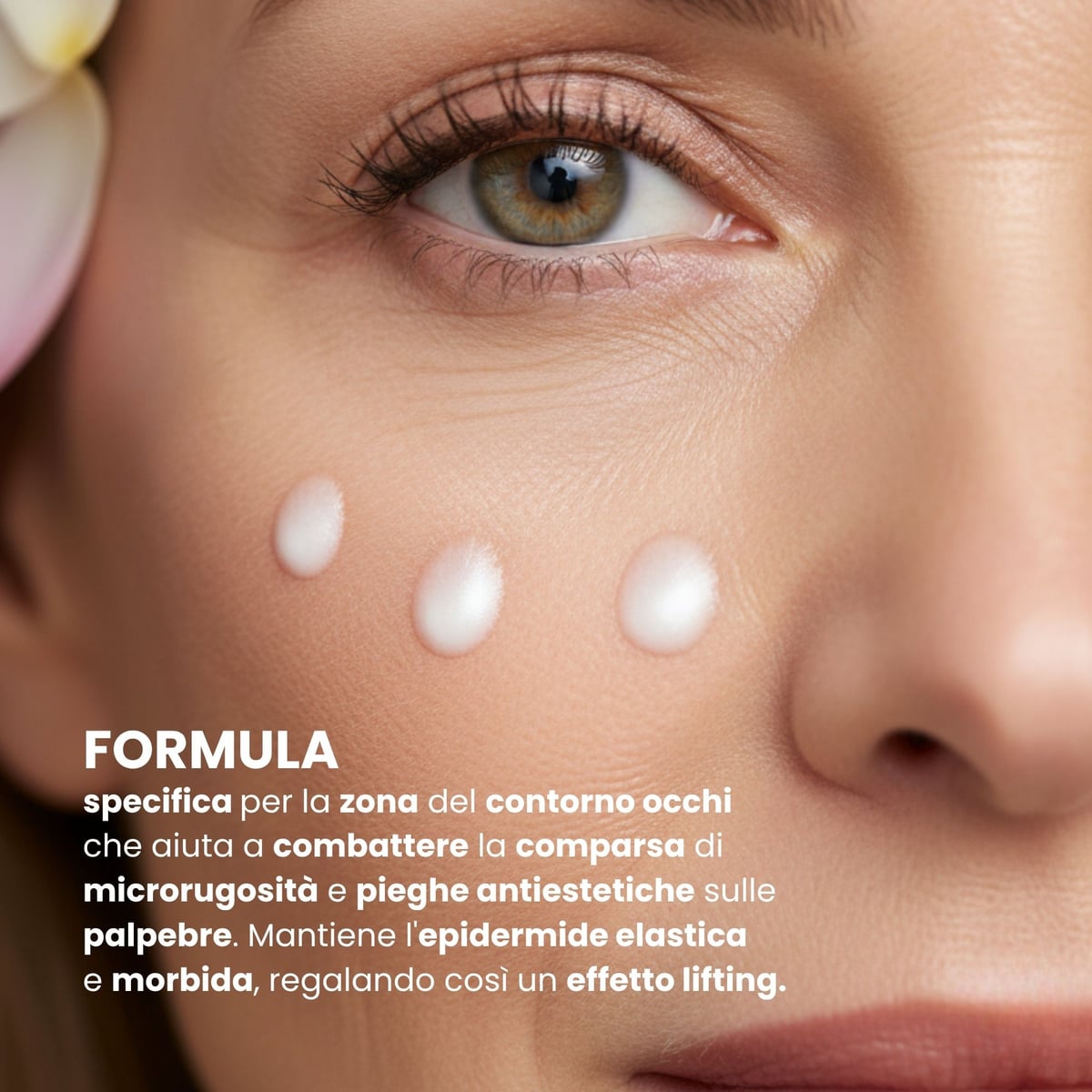 Effetto Lifting - Trattamento contorno occhi e palpebre antiey&agrave;, effetto lifting immediato*,  con acido Ialuronico, Ceramidi ed estratto di Fior di Loto