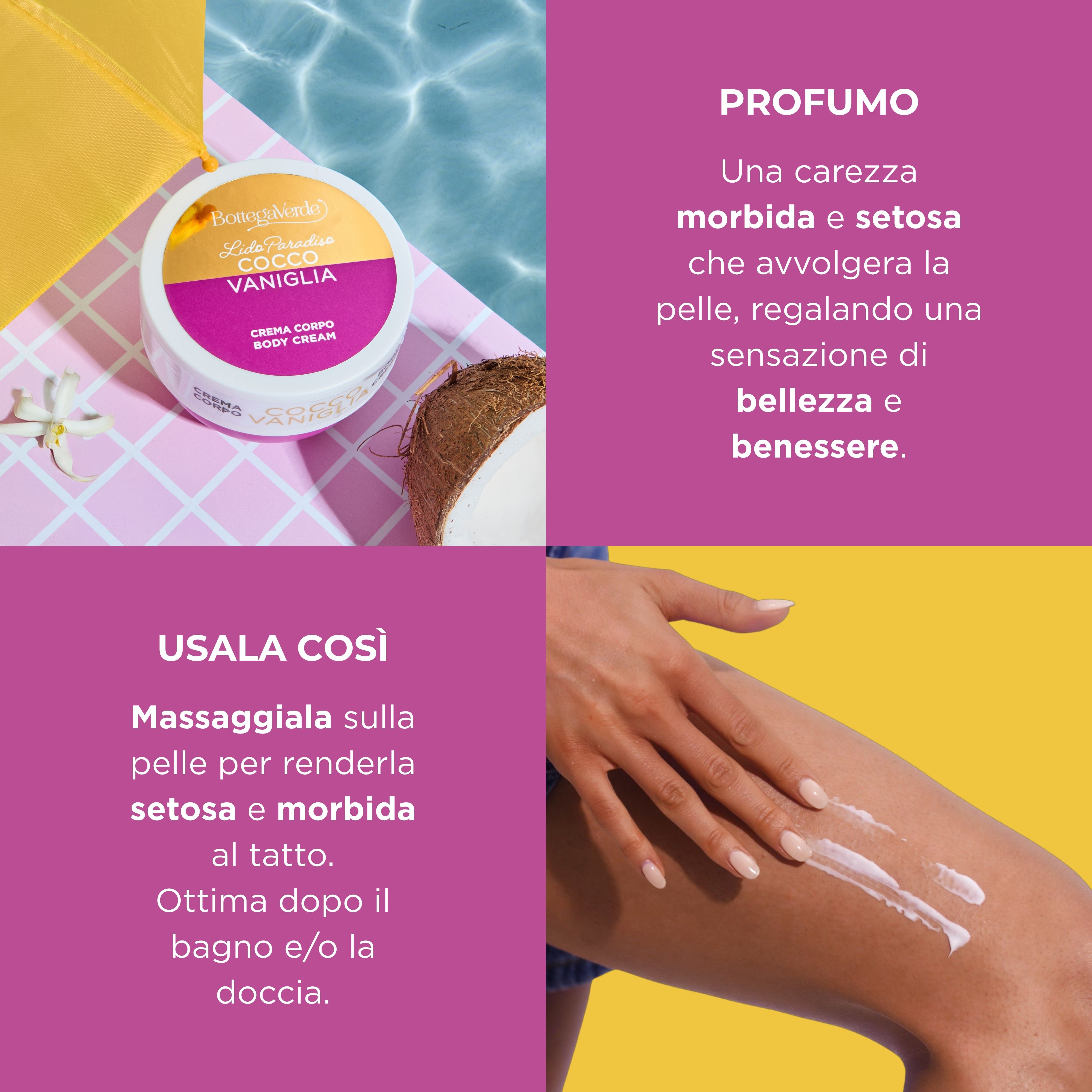 Lido Paradiso - Cocco e Vaniglia - Crema corpo con latte di Cocco e Monoi di Tahiti